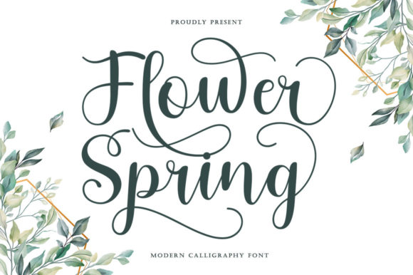 Flower Spring Font: A Modern Calligraphy Typeface for Elegant Branding