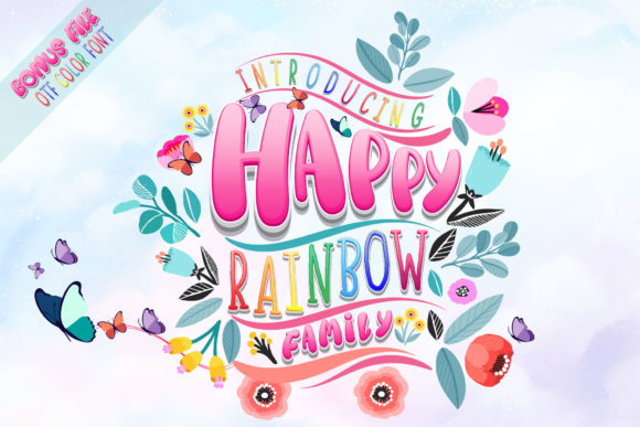 Happy Rainbow Family: A Font Trio for Authentic Creativity