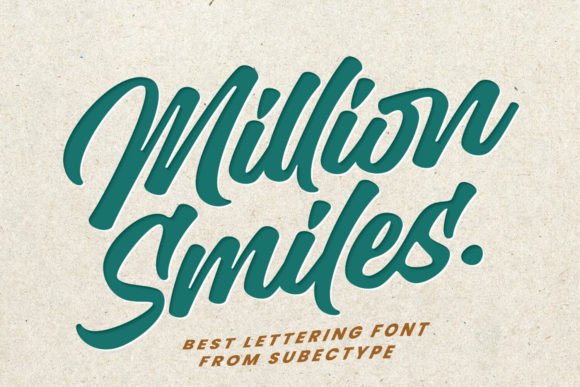 Million Smiles: A Bold Script Font with Character