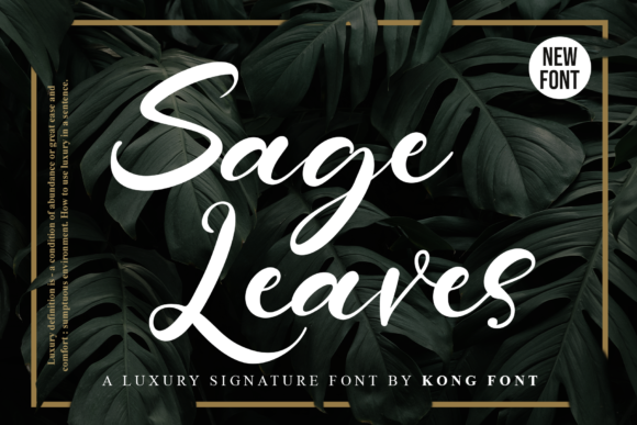 Sage Leaves: A Playful Handwritten Script for Modern Designs